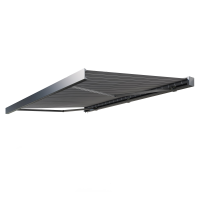 PRIME AUTOMATIC 450x300 GREY/WHITE markýza na terasu s LED osvětlením a senzorem - Gutroof