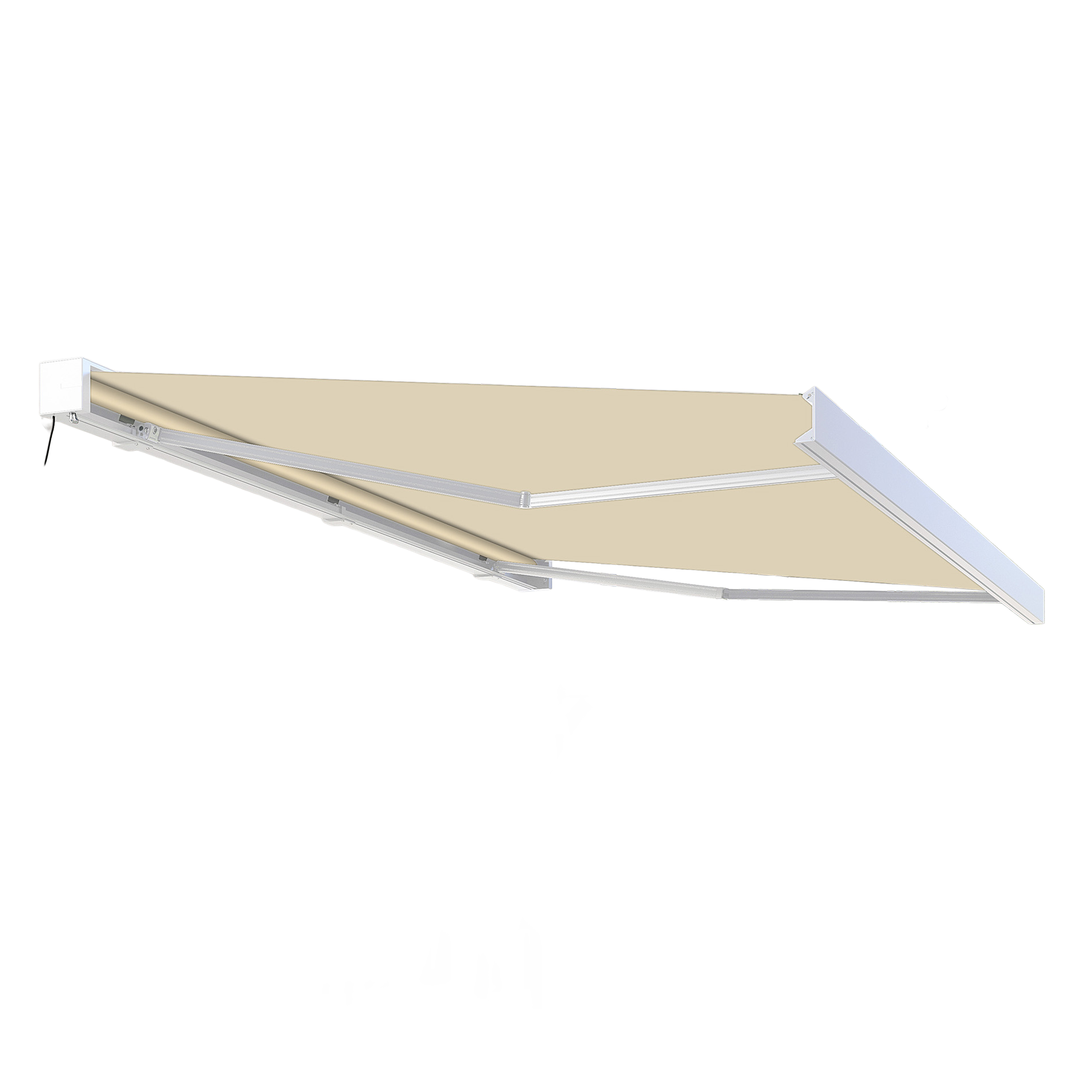 PRIME AUTOMATIC 400x300 BEIGE markýza na terasu s LED osvětlením a senzorem větru/slunce - Gutroof