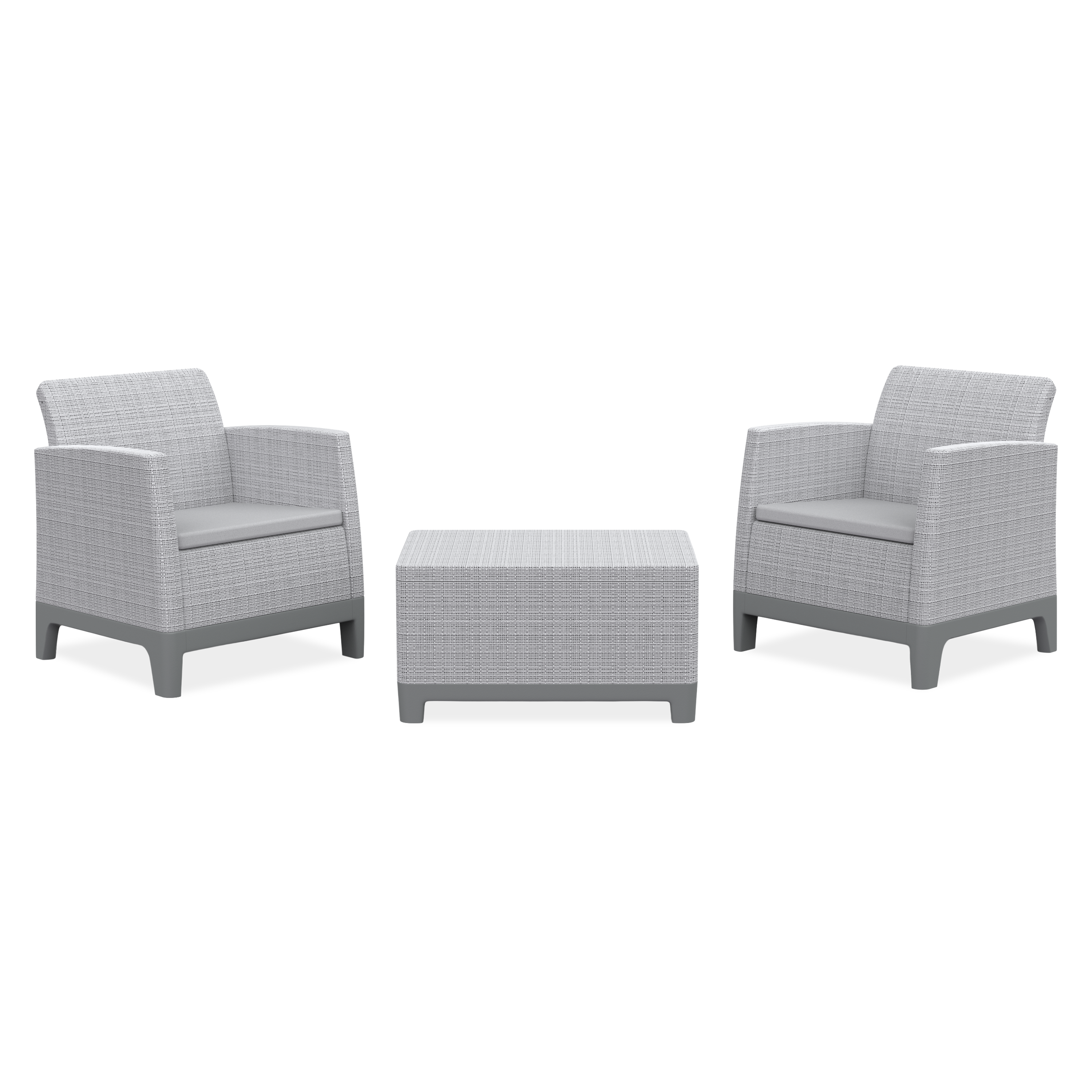 Balkonový set Scandi Forma Ash Grey-Storm Grey/ Light Grey - Keter