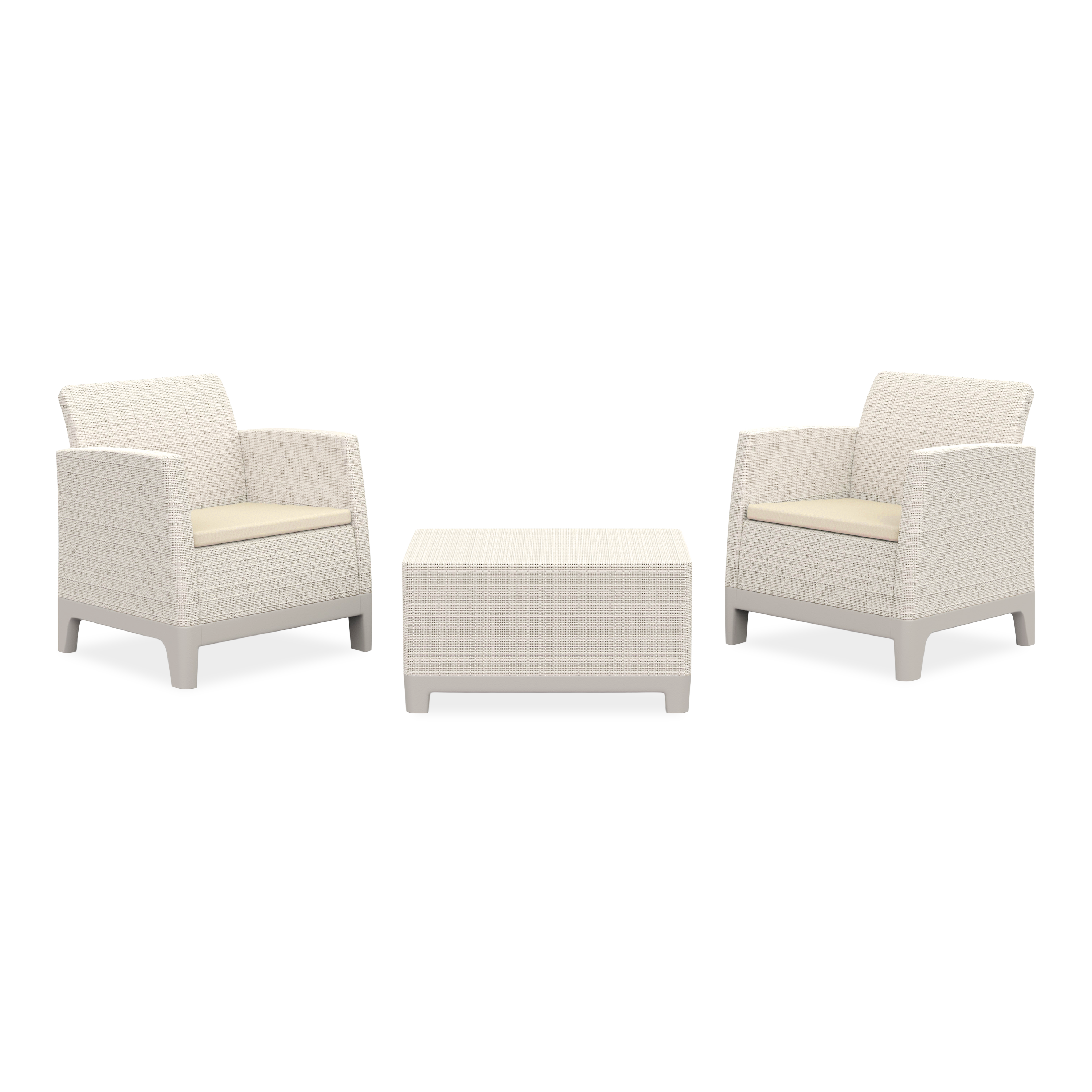 Balkonový set Scandi Forma Pebble Grey-Soft Beige/oat - Keter