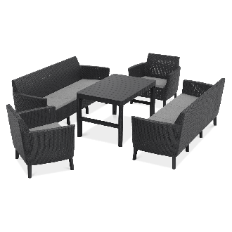 Sada zahradního nábytku SALEMO/LYON Graphite – KETER