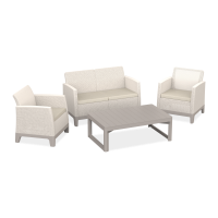 Zahradní nábytek SCANDI MAX2/LYON Pebble Grey-Soft Beige / Sf. Beige - Keter