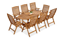 Dřevěný zahradní nábytek AKADIA DINING 190/8+1 - FOCUS GARDEN