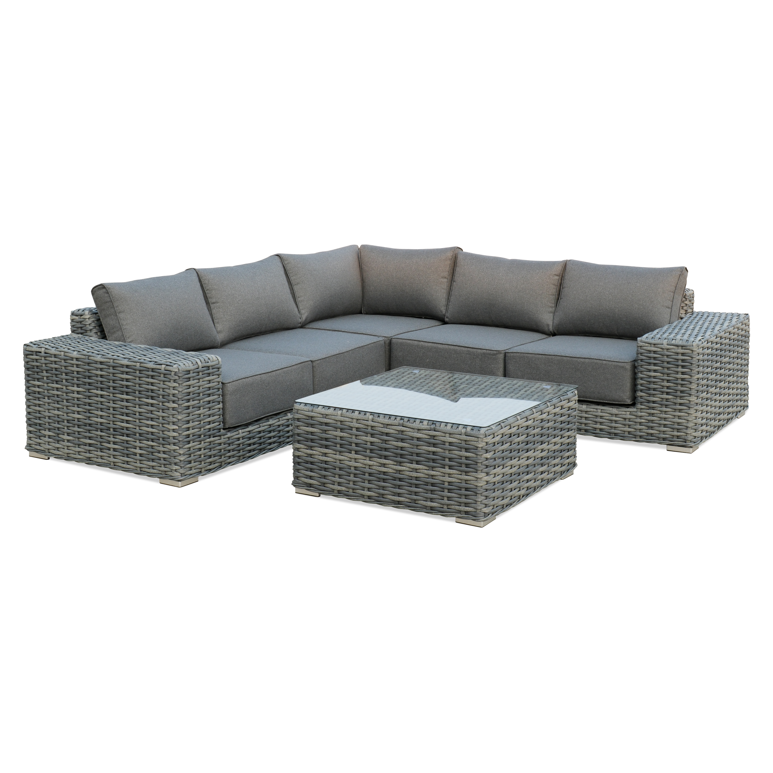 Technorattanová rohová skříňka VEGA CAFFE tmavě šedá - FOCUS GARDEN