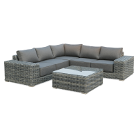 Technorattanová rohová skříňka VEGA CAFFE tmavě šedá - FOCUS GARDEN