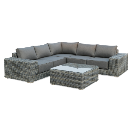 Technorattanová rohová skříňka VEGA CAFFE tmavě šedá - FOCUS GARDEN