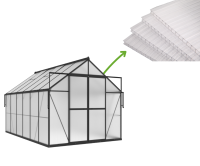 Polykarbonátové desky 4 mm 1423 x 588 mm vyměnitelné pro skleníky (5 ks) Slide-in - Cultivo