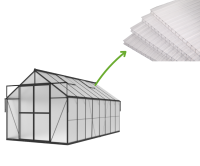 Polykarbonát 6 mm 1423 x 588 mm výměnné panely pro skleníky (5 ks) Slide-in - Cultivo