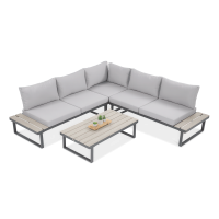 Zahradní rohová pohovka EMERSON Light Grey