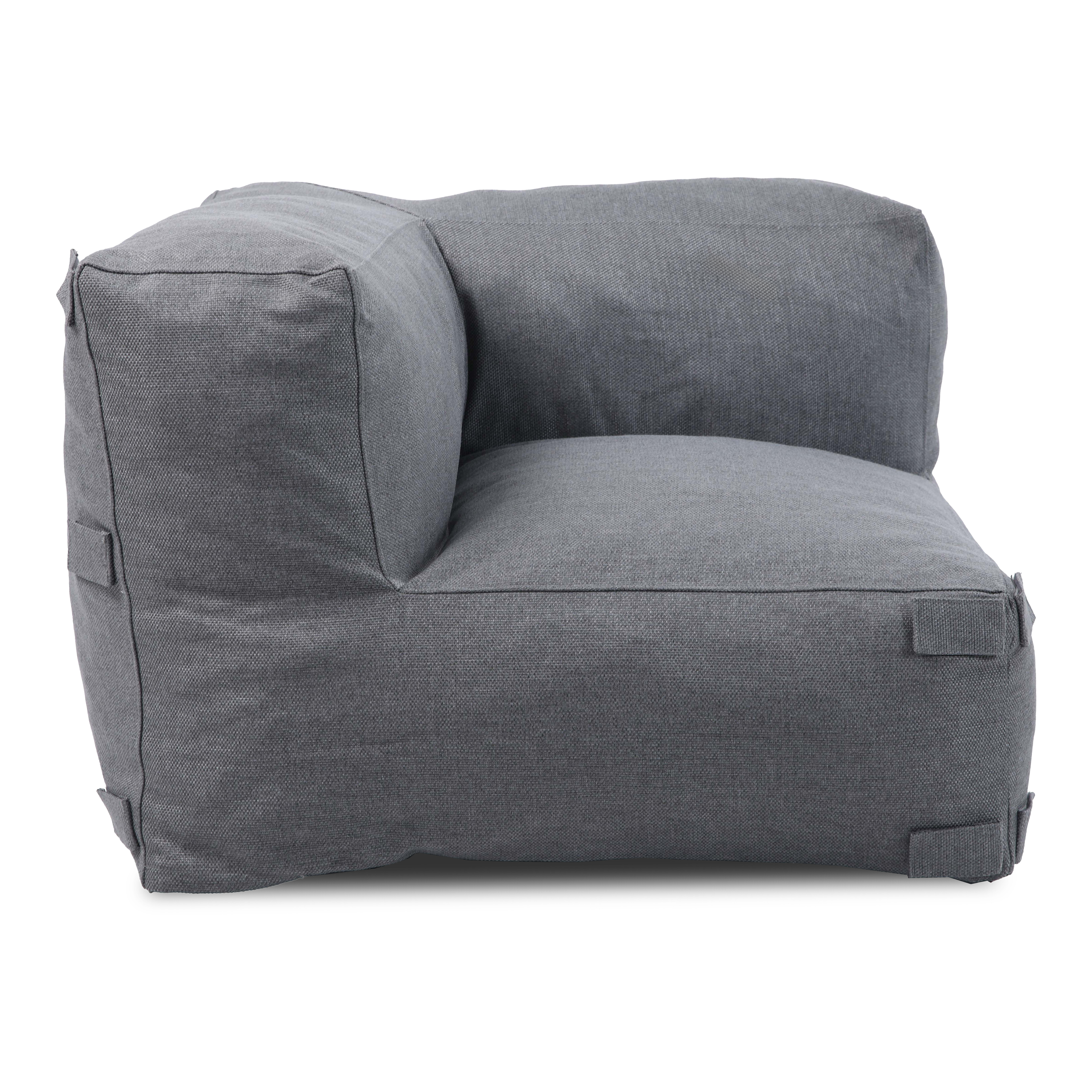 Rohový modul rohového modulárního zahradního nábytku ALORA Grey - Bjørkka