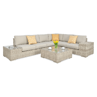 Rohová skříňka Technorattan AVOCADO Beige