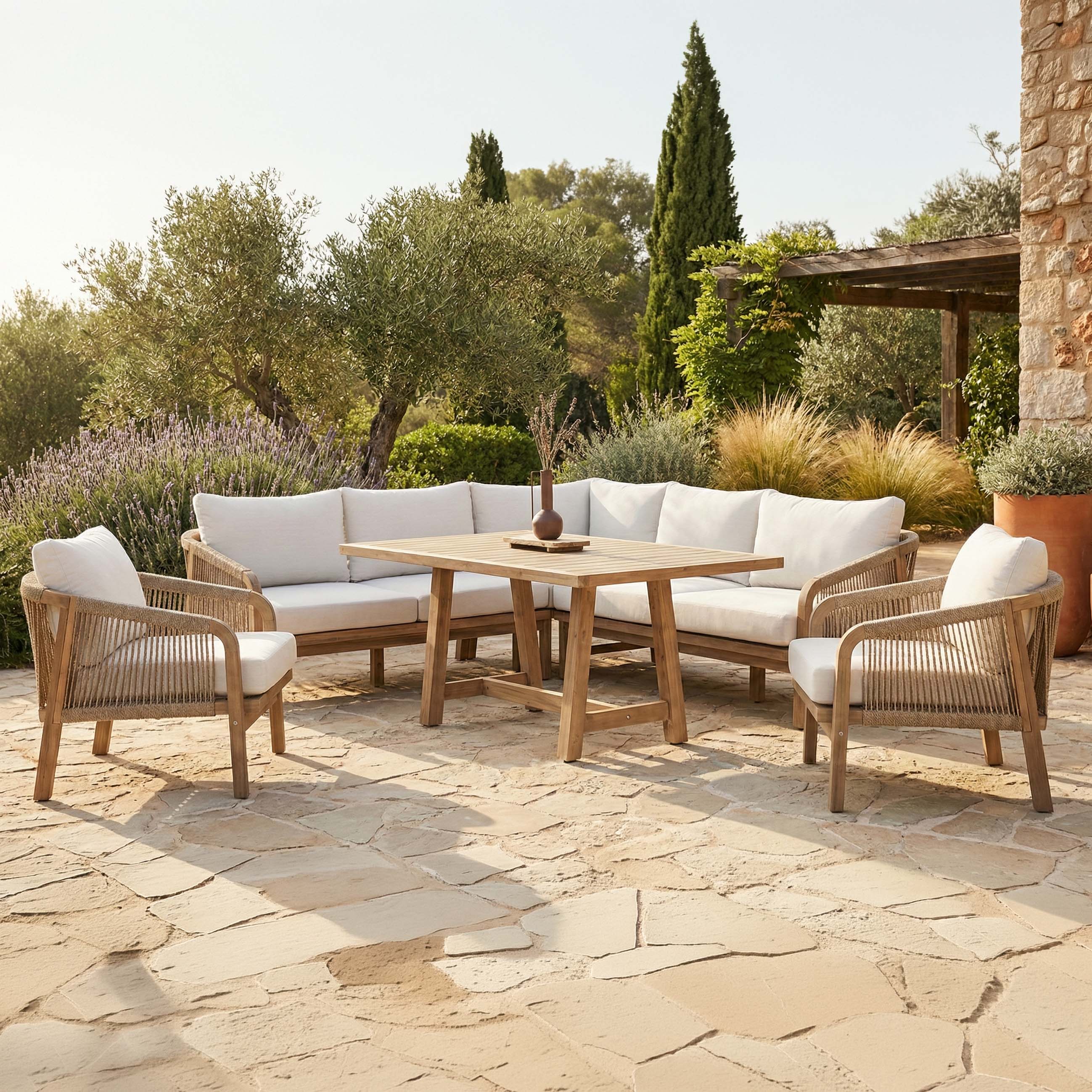 Zahradní roh z akátového dřeva MARIGOLD dining - FURRORE