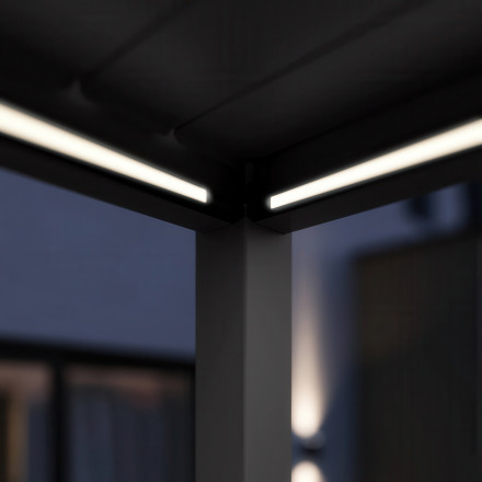 LED osvětlení pro pergolu 2,65 m x 2 antracit - Gutroof