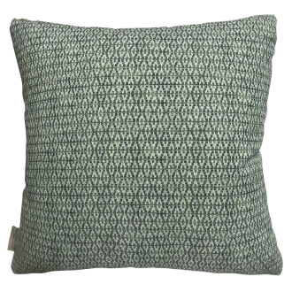 Čtvercový zahradní polštář Notturno 45x45 MoodMe v šedo-zelené barvě s jemným geometrickým vzorem