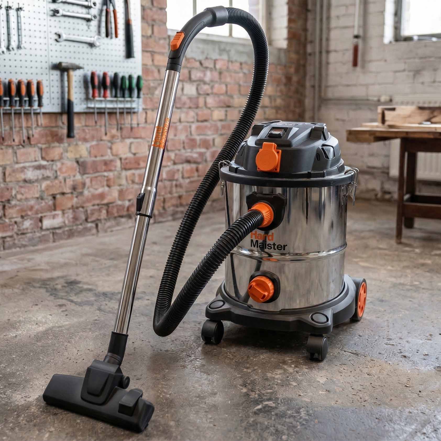 Kompaktní dílenský vysavač na mokré a suché vysávání o objemu 20 l - HardMaister