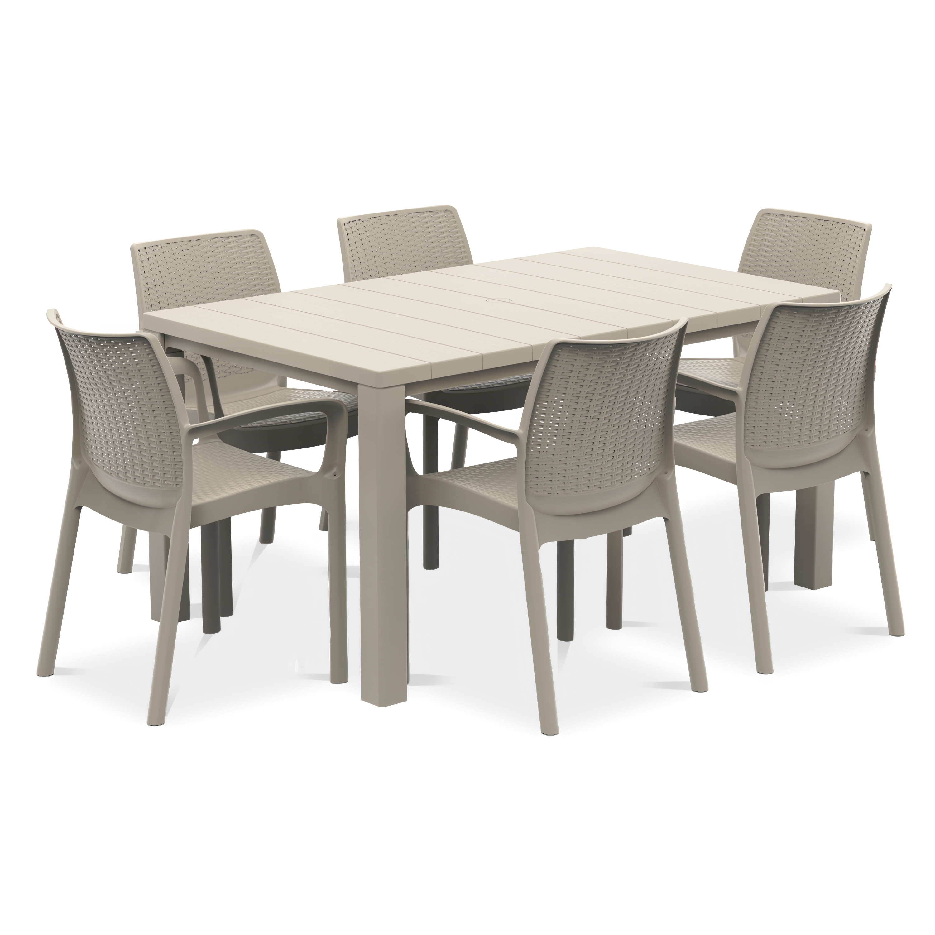 Zahradní jídelní set BALI/JULIE 6+1 Capuccino - Keter