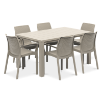 Zahradní jídelní set BALI/JULIE 6+1 Capuccino - Keter