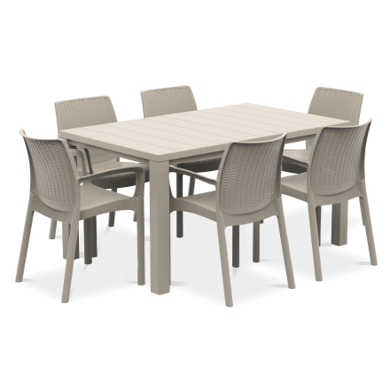 Zahradní jídelní set BALI/JULIE 6+1 Capuccino - Keter