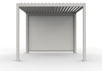 Prémiová bílá 4m spouštěcí roleta na pergolu - Gutroof