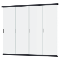 Posuvný skleněný panel k pergole ELEGANCE/DELUXE/FUSION 3,6m Anthracite - Gutroof