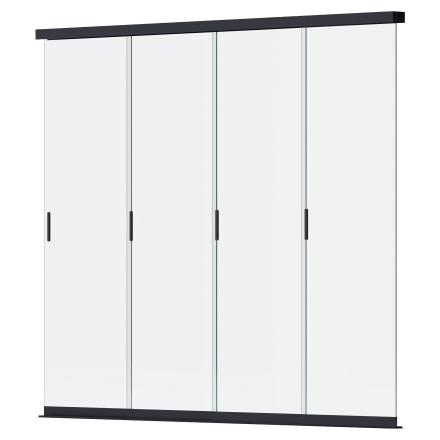 Posuvný skleněný panel pro pergolu ELEGANCE/DELUXE/FUSION 3m Antracit - Gutroof