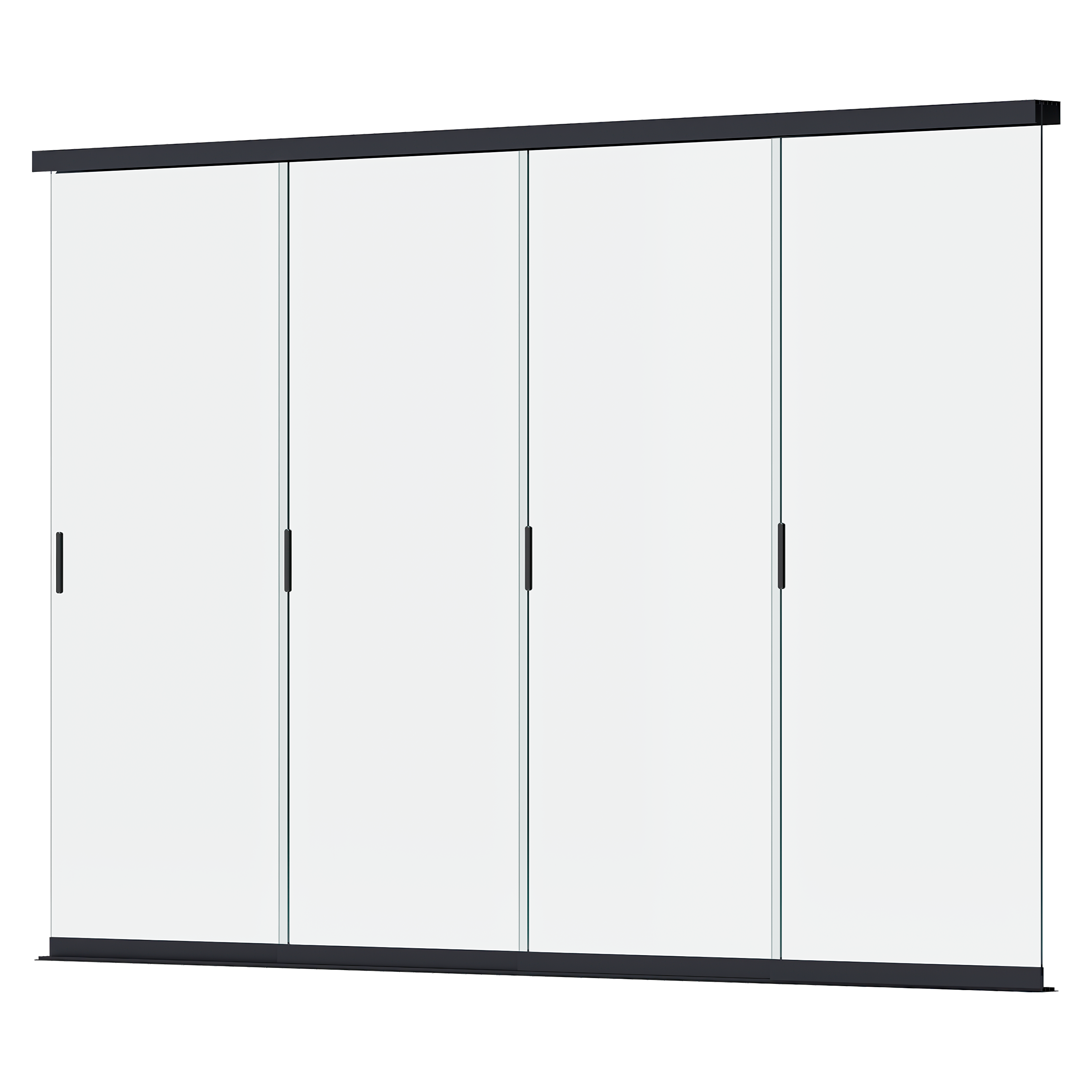 Posuvný skleněný panel pro pergolu ELEGANCE/DELUXE/FUSION 4m Antracit - Gutroof
