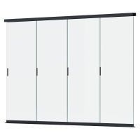 Posuvný skleněný panel pro pergolu ELEGANCE/DELUXE/FUSION 4m Antracit - Gutroof