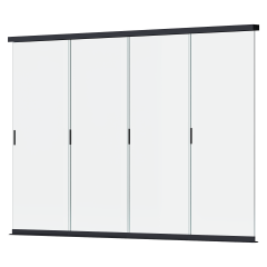 Posuvný skleněný panel pro pergolu ELEGANCE/DELUXE/FUSION 4m v antracitovém provedení s rámem