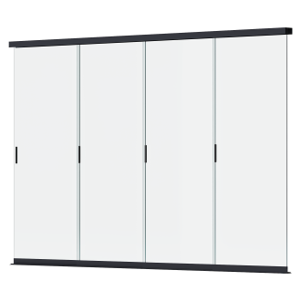 Posuvný skleněný panel pro pergolu ELEGANCE/DELUXE/FUSION 4m Antracit - Gutroof