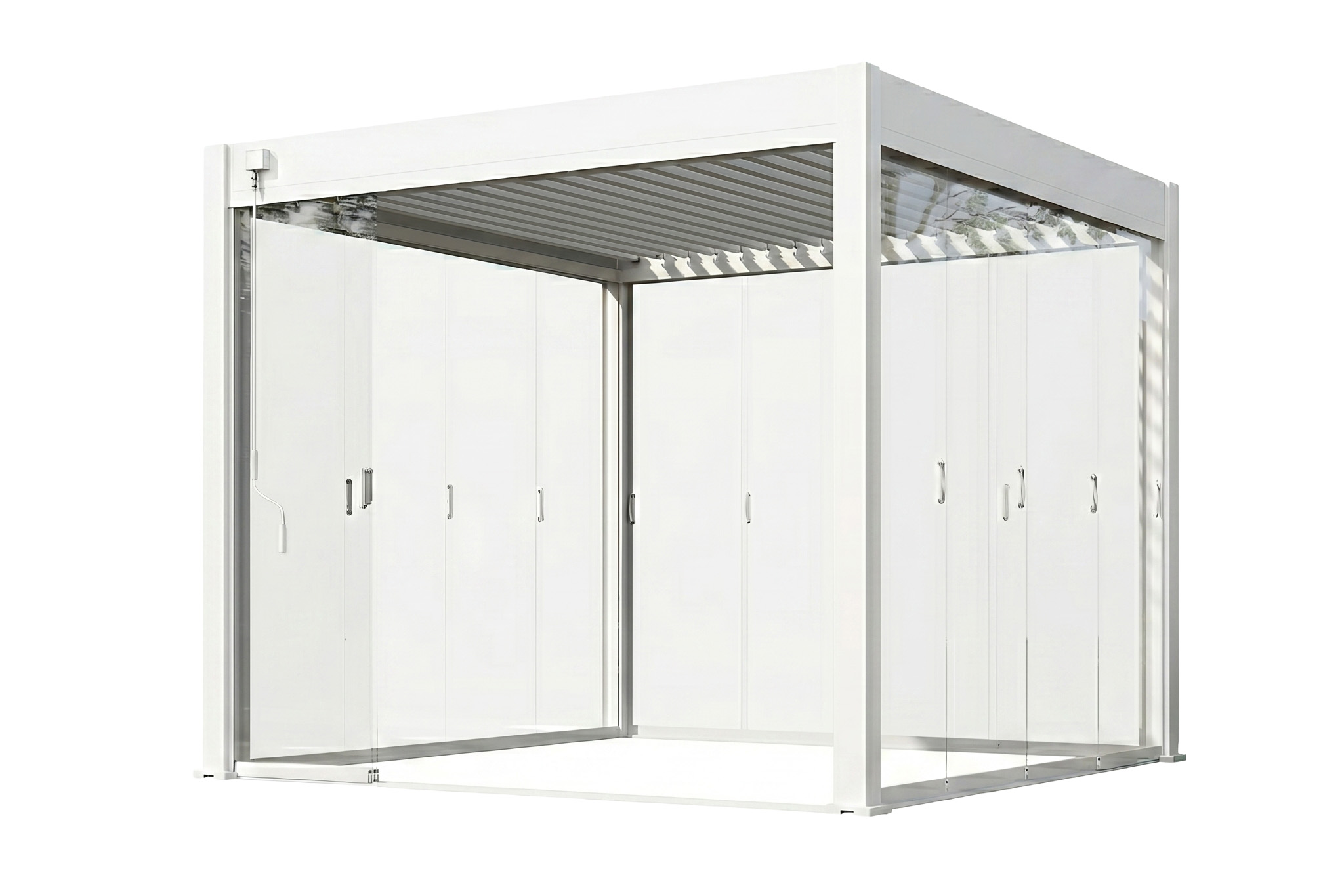 Posuvný skleněný panel pro pergolu ELEGANCE/DELUXE/FUSION 3m White - Gutroof