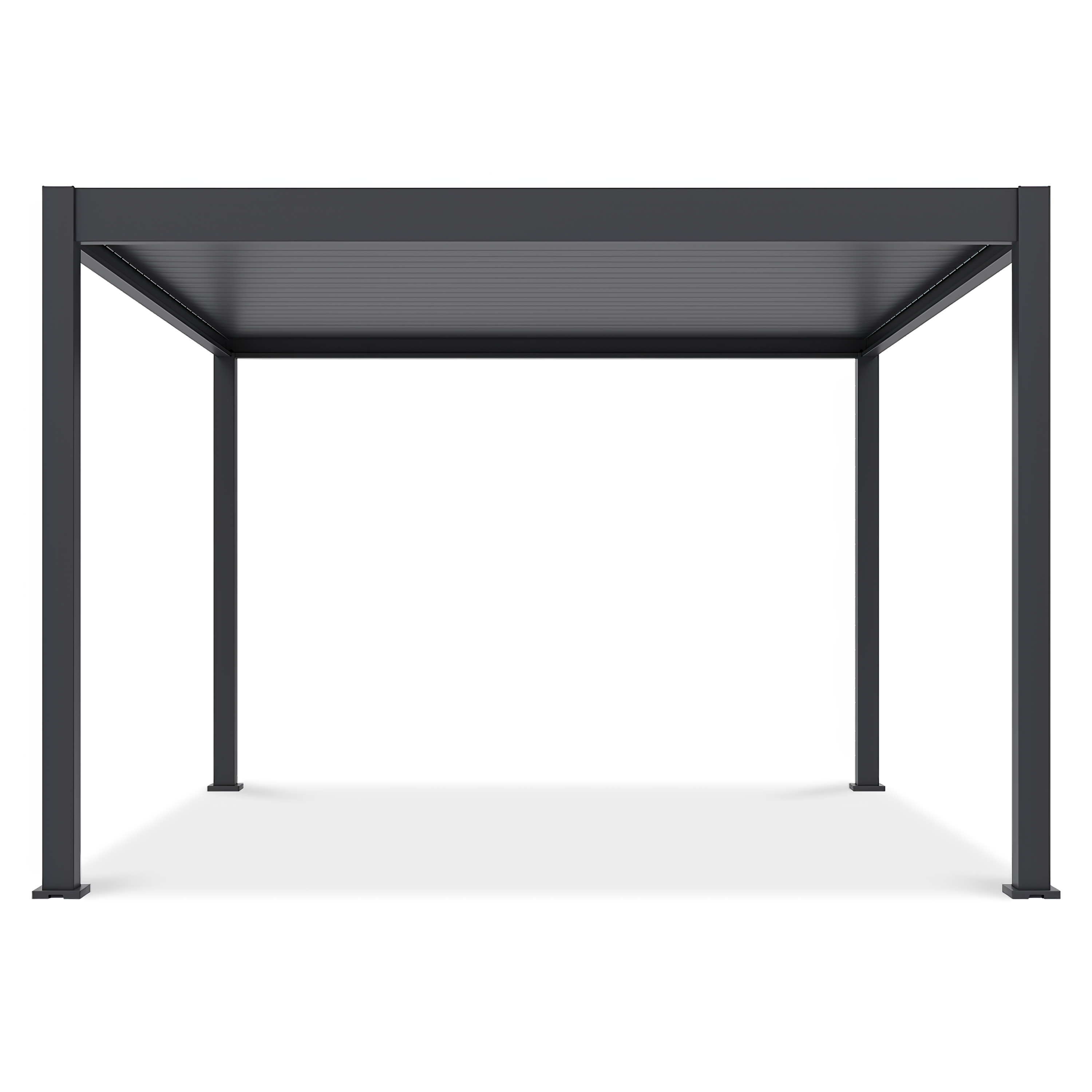 Elektrická terasa pergola DELUXE AUTOMATIC 3,6x4 s LED osvětlením, Antracit - Gutroof