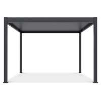 Elektrická terasa pergola DELUXE AUTOMATIC 3,6x4 s LED osvětlením, Antracit - Gutroof