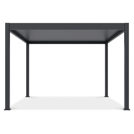 Elektrická terasa pergola DELUXE AUTOMATIC 3,6x4 s LED osvětlením, Antracit - Gutroof