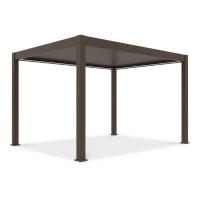 Hliníková pergola Gutroof DELUXE PRO AUTOMATIC 3x4 m, Taupe