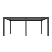 DELUXE PRO AUTOMATIC 4x6 elektrická terasová pergola s LED osvětlením, antracitová - Gutroof