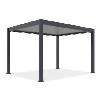 Pergola elektryczna tarasowa DELUXE PRO AUTOMATIC 3x4 z oświetleniem LED antracytowa Gutroof