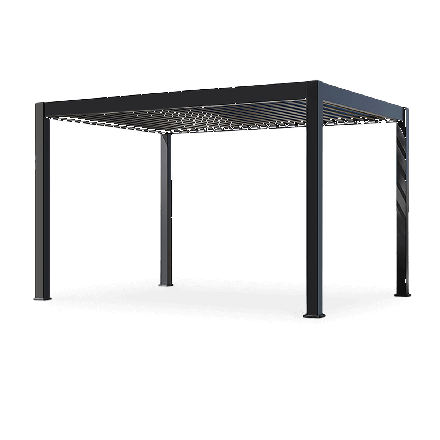 DELUXE PRO AUTOMATIC 3x4 elektrická terasová pergola s LED osvětlením, antracitová - Gutroof