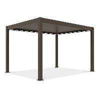 DELUXE PRO AUTOMATIC 3x4 elektrická terasová pergola s LED osvětlením, Taupe - Gutroof