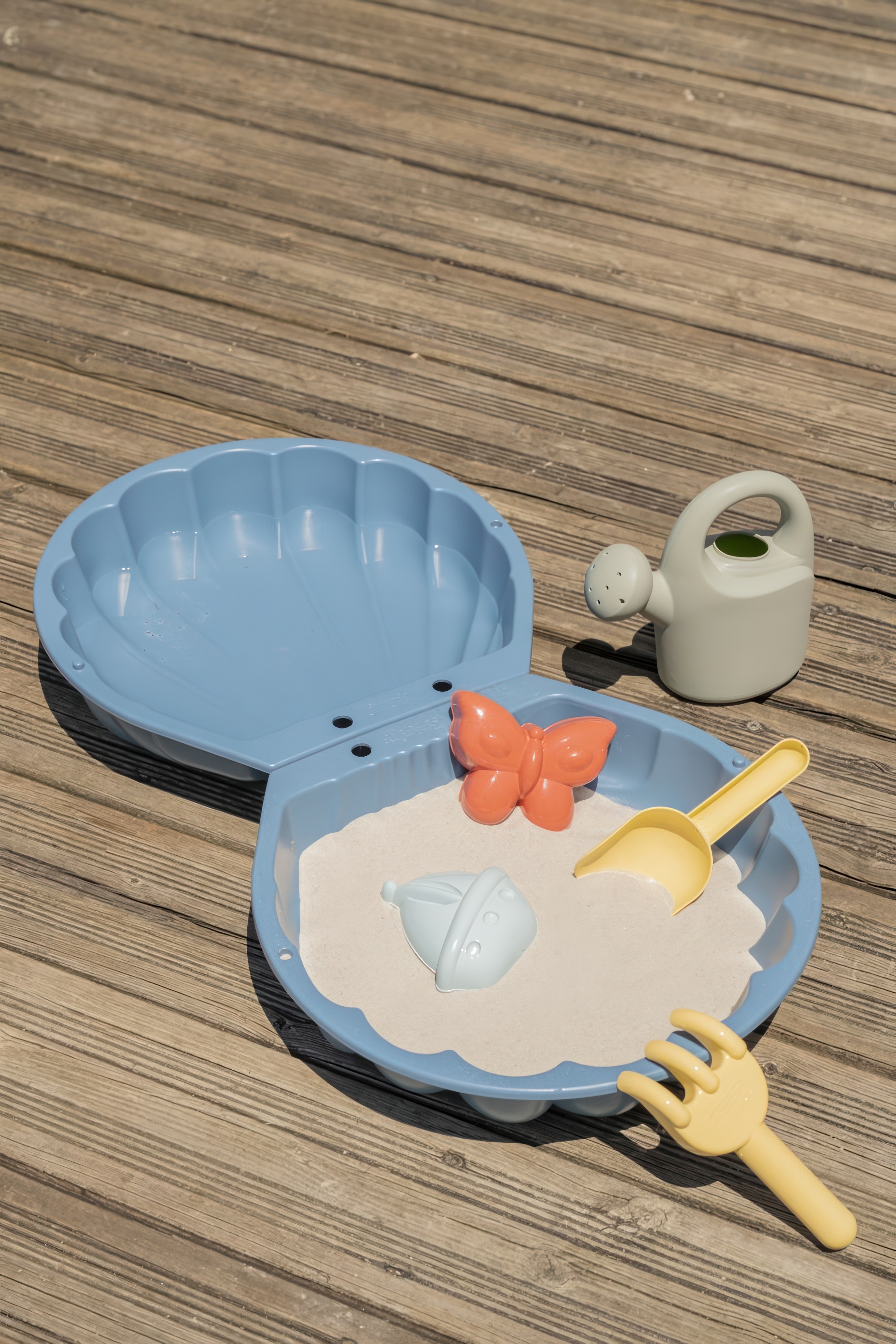 Dvoudílné pískoviště s příslušenstvím zelené 70x35x9 cm - Smoby 