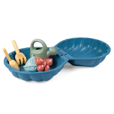 Dvoudílné pískoviště s příslušenstvím zelené 70x35x9 cm - Smoby