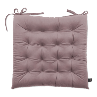 różowa poduszka pikowana na krzesło ogrodowe ze sznurkami do przymocowania od moodme