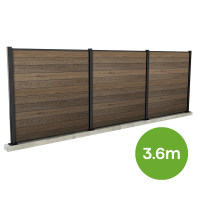 Modulový plot 3,6 m pro tvrdý podklad Walnut – Keter