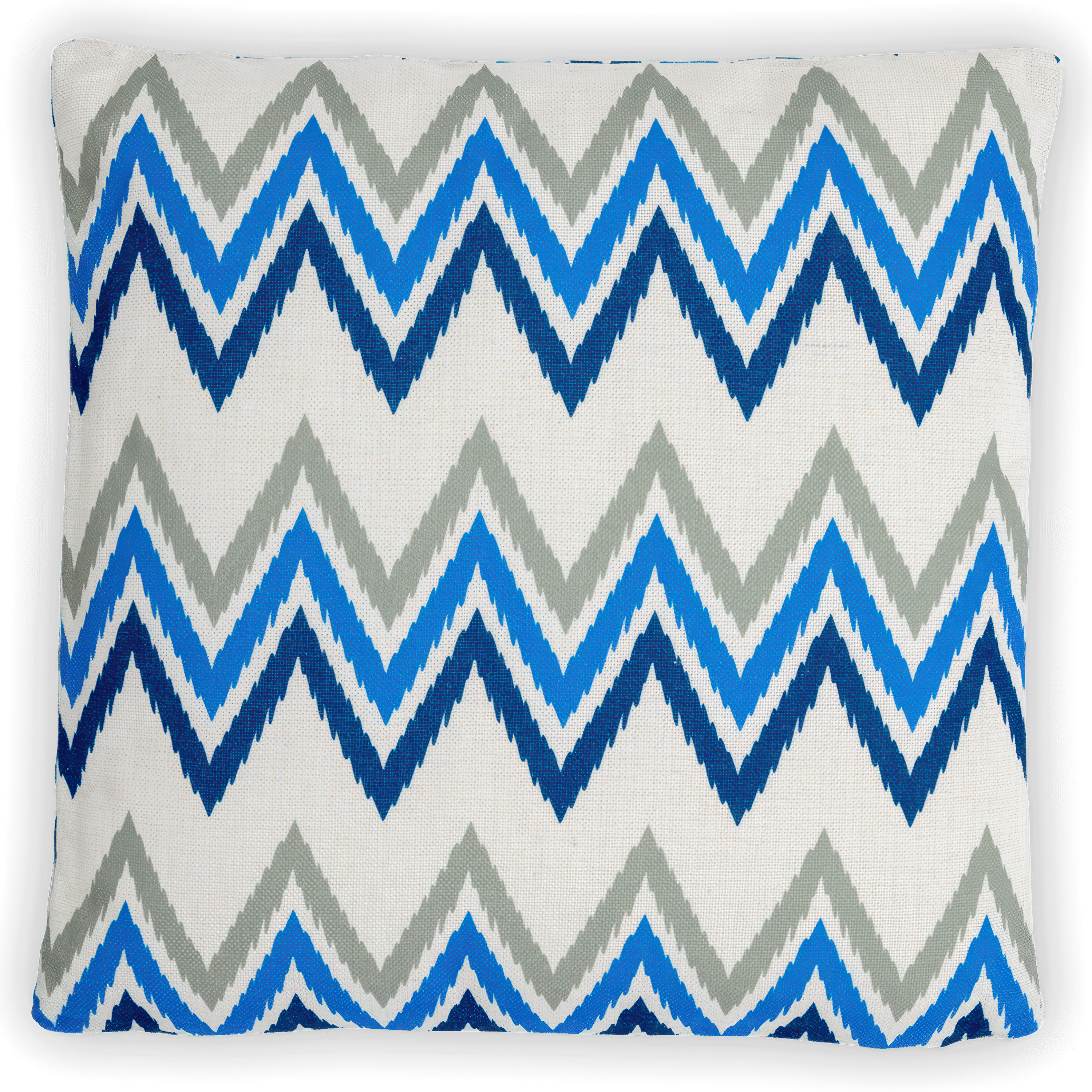 Geometrický modrý nábytkový polštář 45x45 - MoodMe 