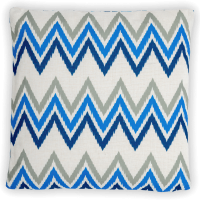Geometrický modrý nábytkový polštář 45x45 - MoodMe