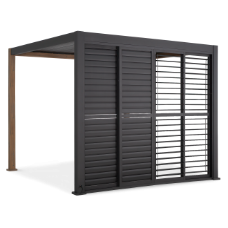 Posuvné dveře pro pergolu PREMIUM 3m, antracit - GUTROOF