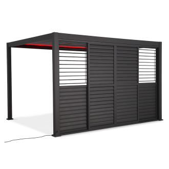 Posuvné dveře do pergoly PREMIUM 4m antracit - GUTROOF