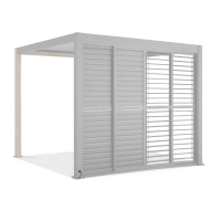 Bílé posuvné dveře do pergoly PREMIUM 4m - GUTROOF