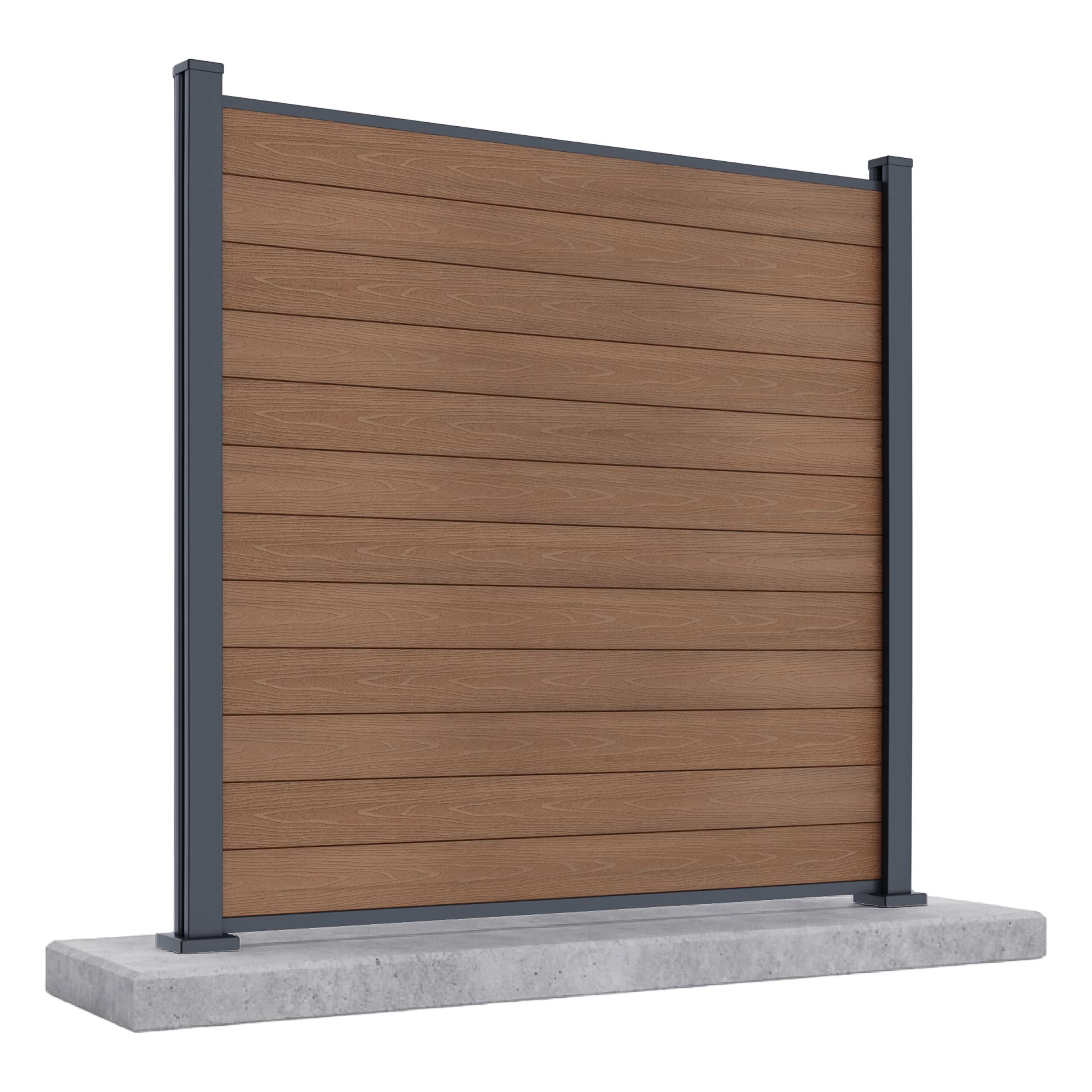 Zahradní plotové pole pro tvrdý podklad 1,8 m URBAN Teak - Gutroof