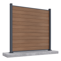 Zahradní plotové pole pro tvrdý podklad 1,8 m URBAN Teak - Gutroof