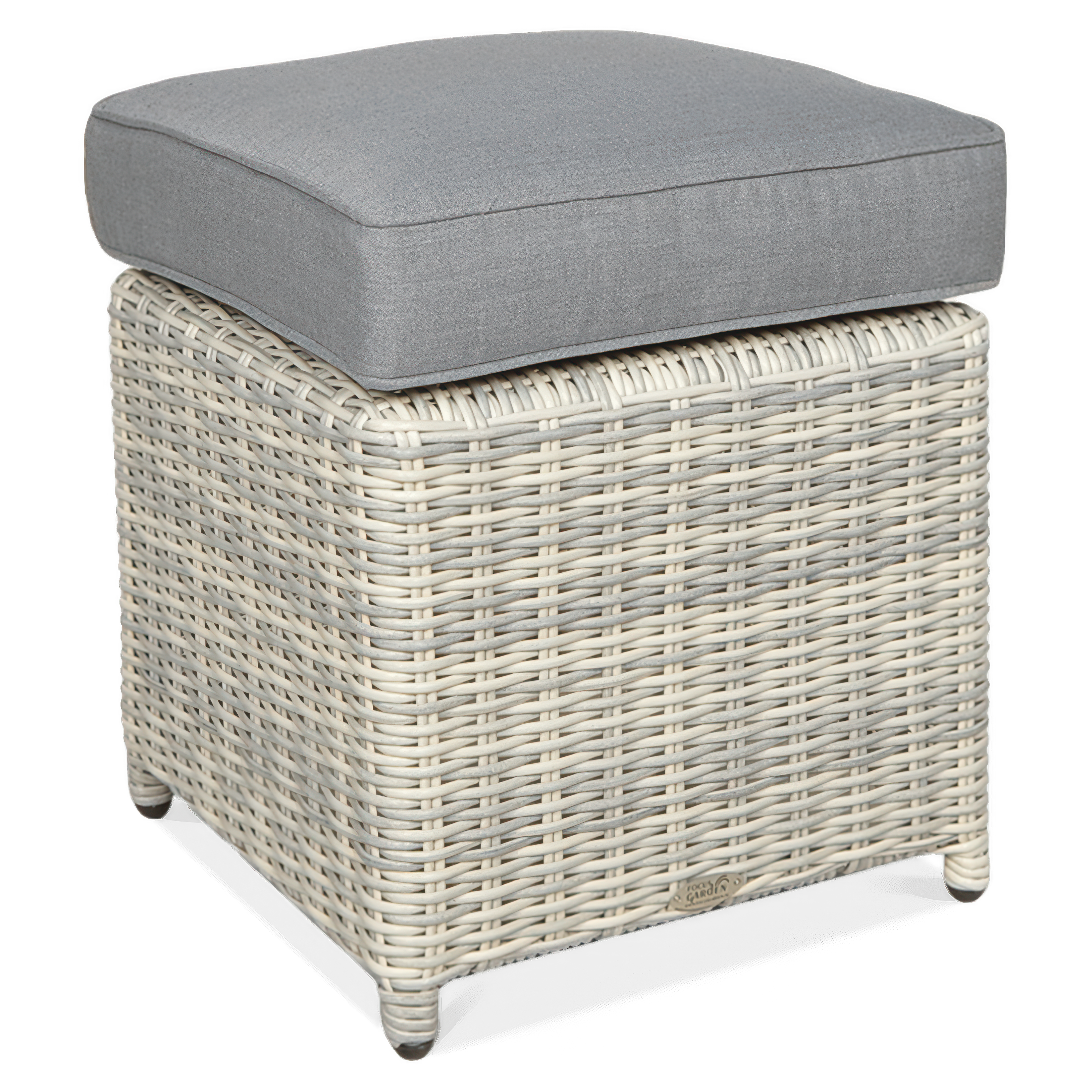 TRIVENTO White Grey pouffe